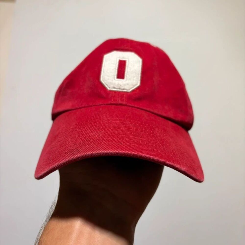 Vintage Ohio State Fitted Red Baseball Cap Hat